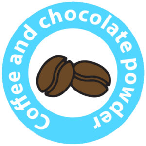 Kaffeepulver und Instant-Schokolade